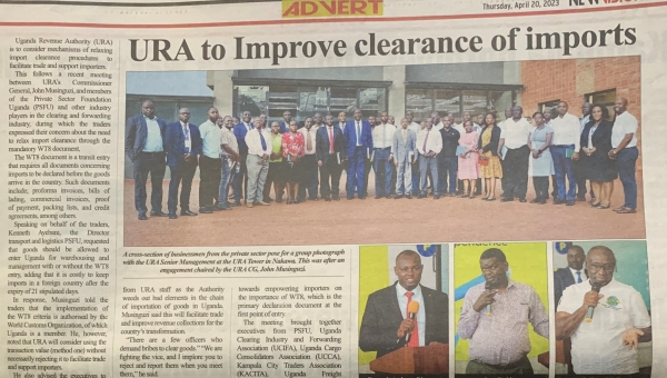 URA to Improve Clearance of Imports.